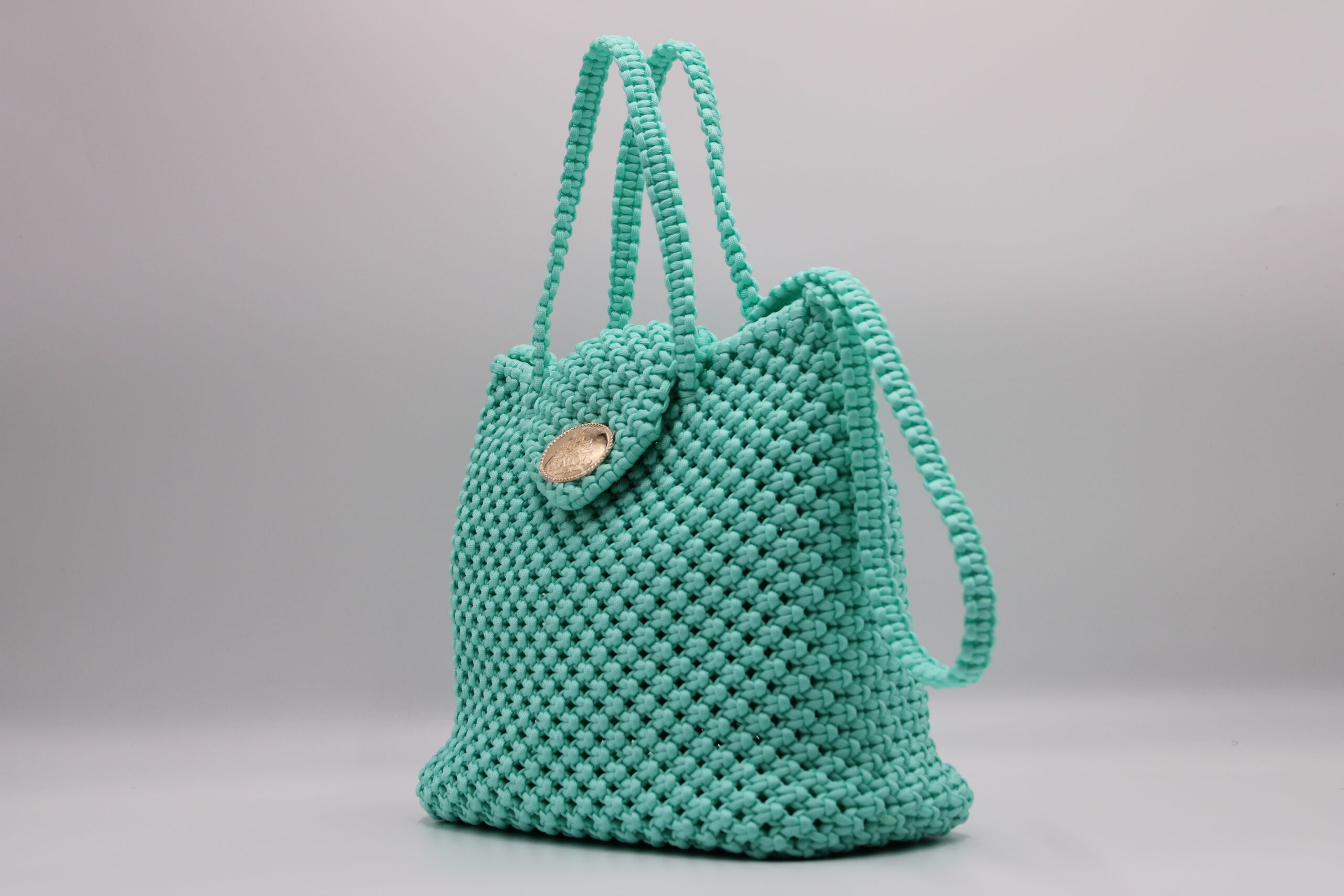 Aigue-Marine tote bag 100% hand-woven