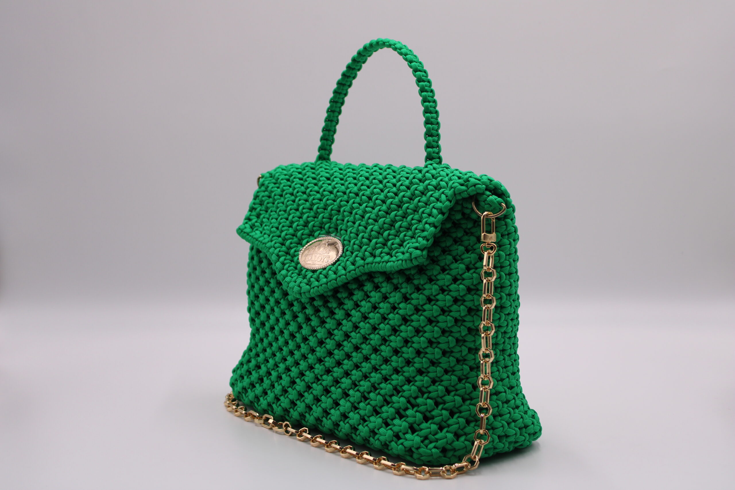 BIBINGA GREEN 100% HAND-WOVEN WITH SMALL INTERNAL POCKET