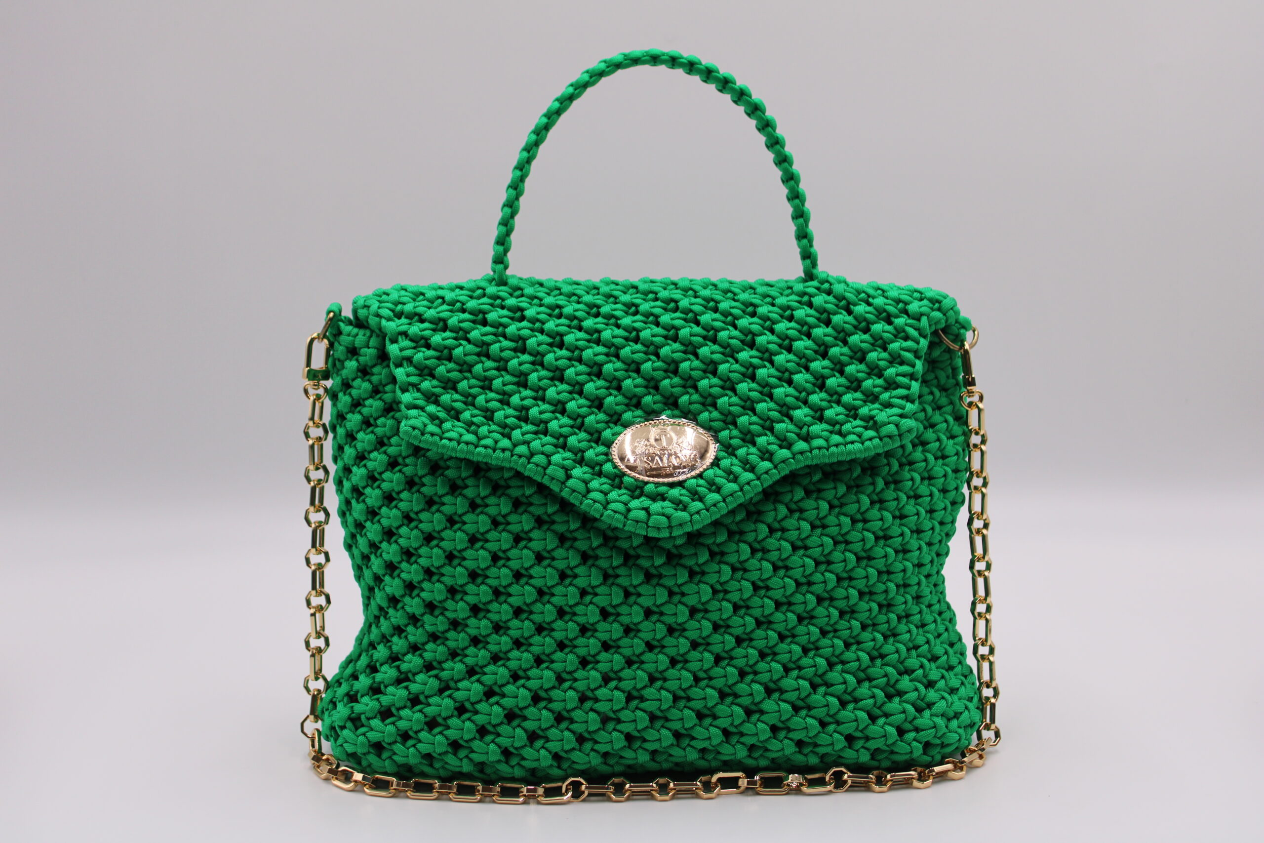 BIBINGA GREEN 100% HAND-WOVEN WITH SMALL INTERNAL POCKET