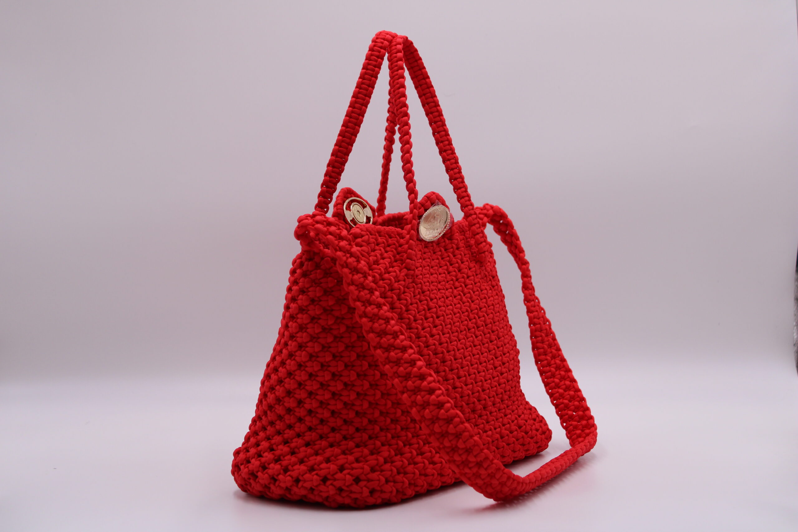 MONT KILIMANJARO ELEGANT RED LARGE TOTE BAG 100% hand-woven