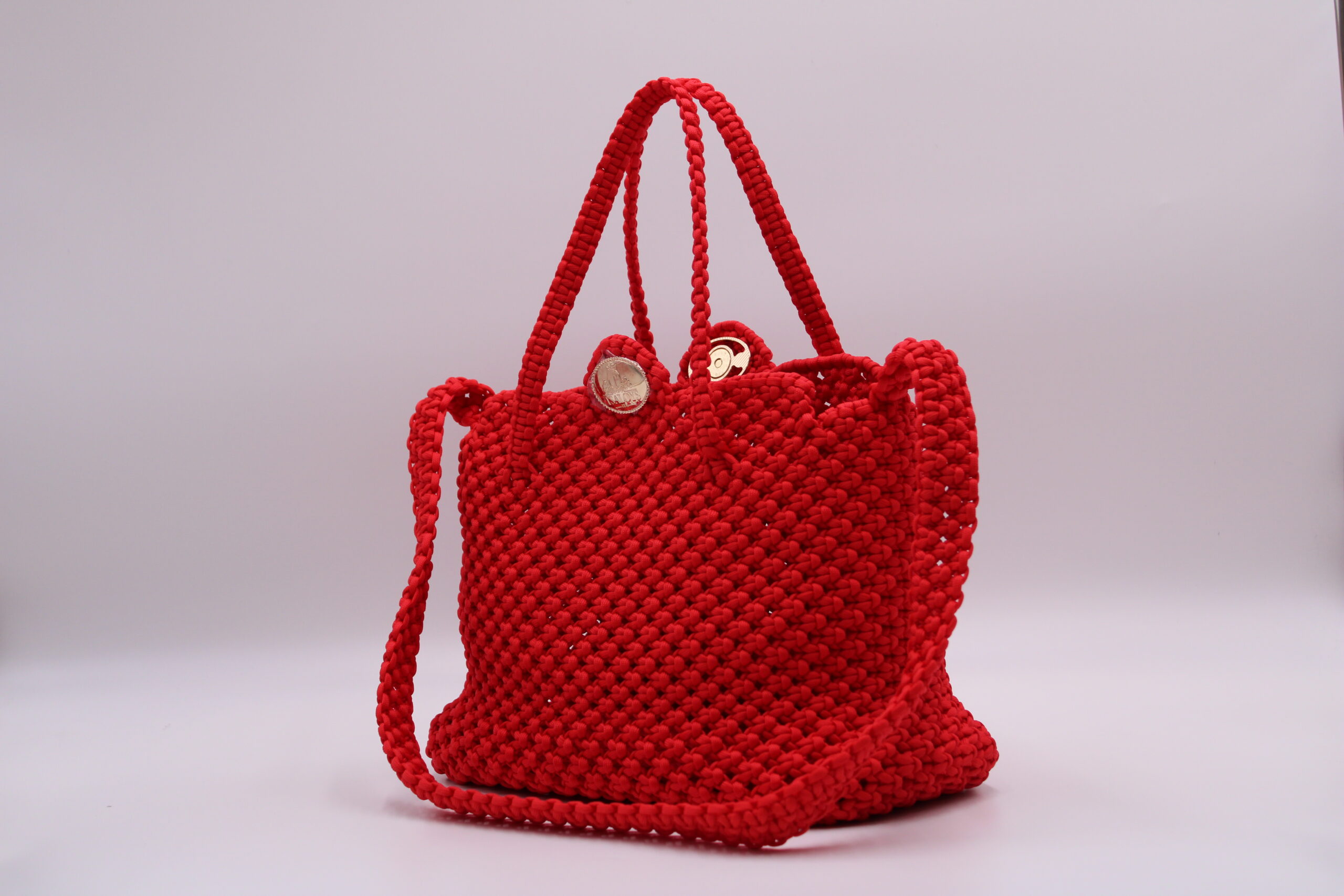 MONT KILIMANJARO ELEGANT RED LARGE TOTE BAG 100% hand-woven